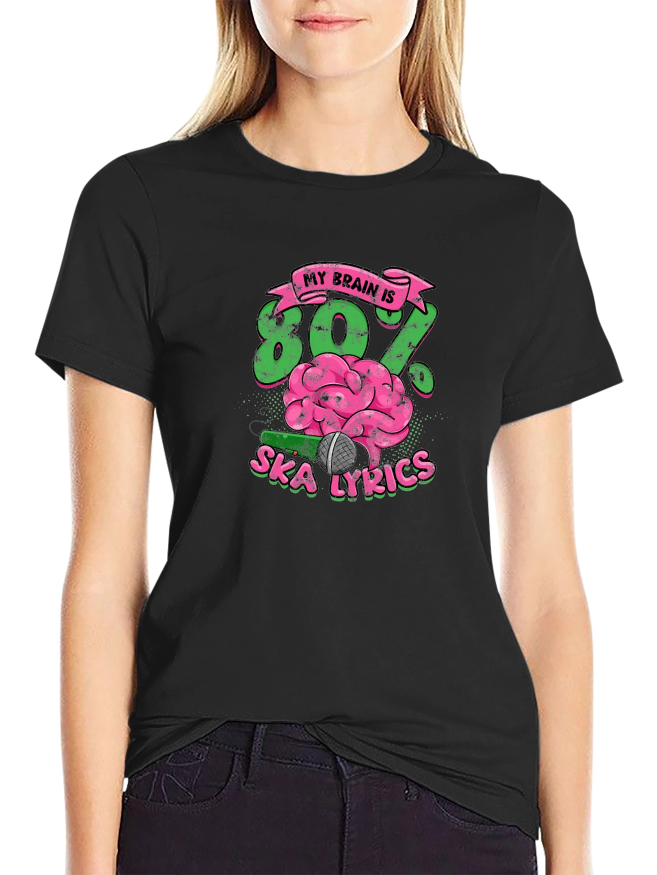 Ska Lyrics Brain T-Shirt