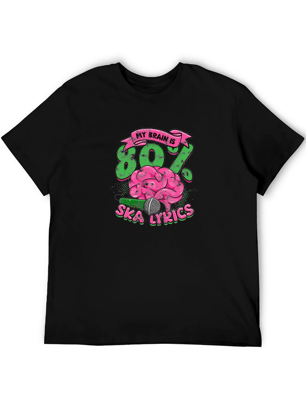 Ska Lyrics Brain T-Shirt