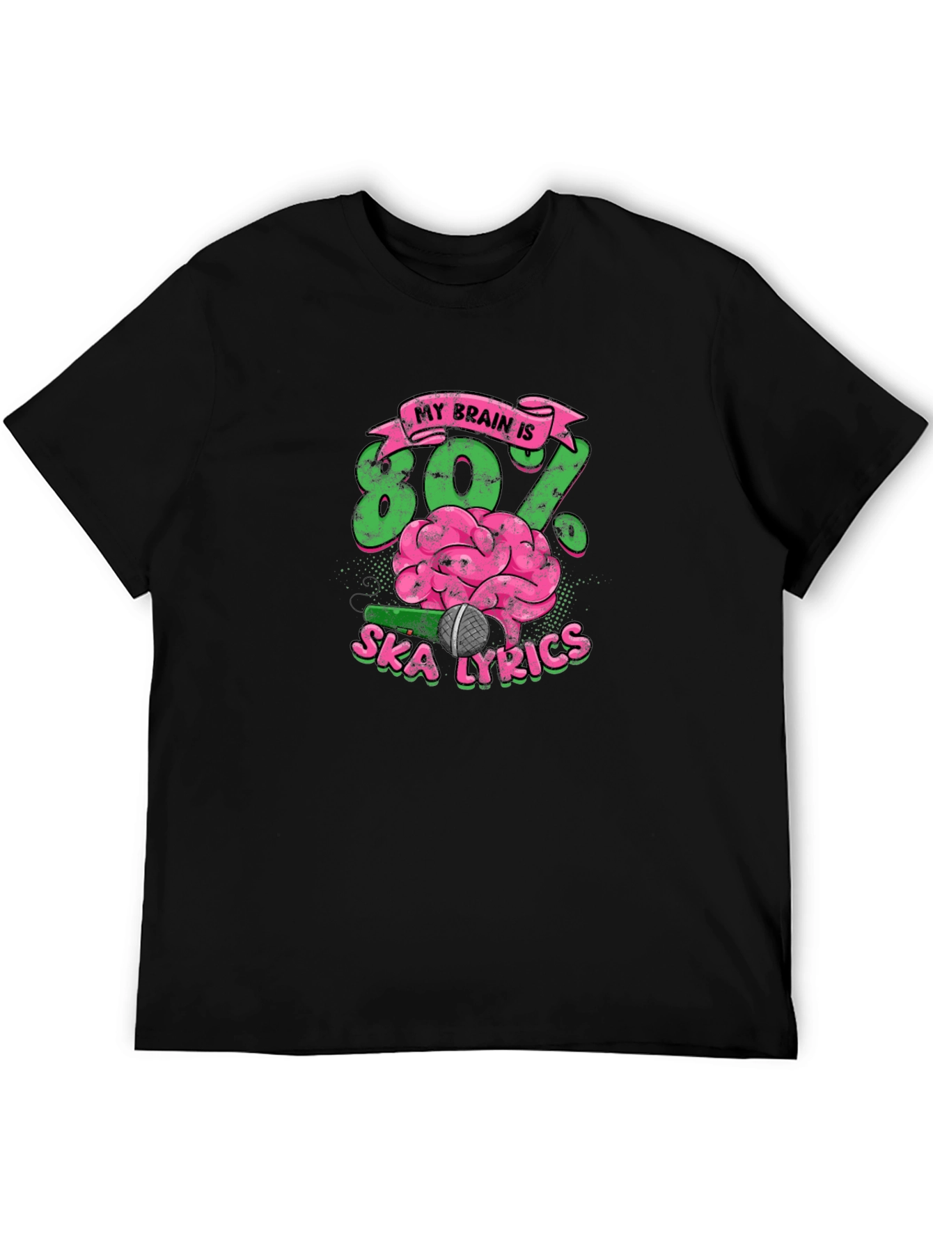 Ska Lyrics Brain T-Shirt