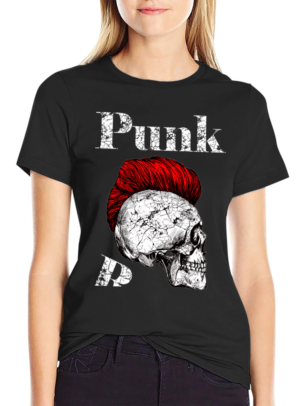 Punk Skull Graphic Tee - Edgy Style