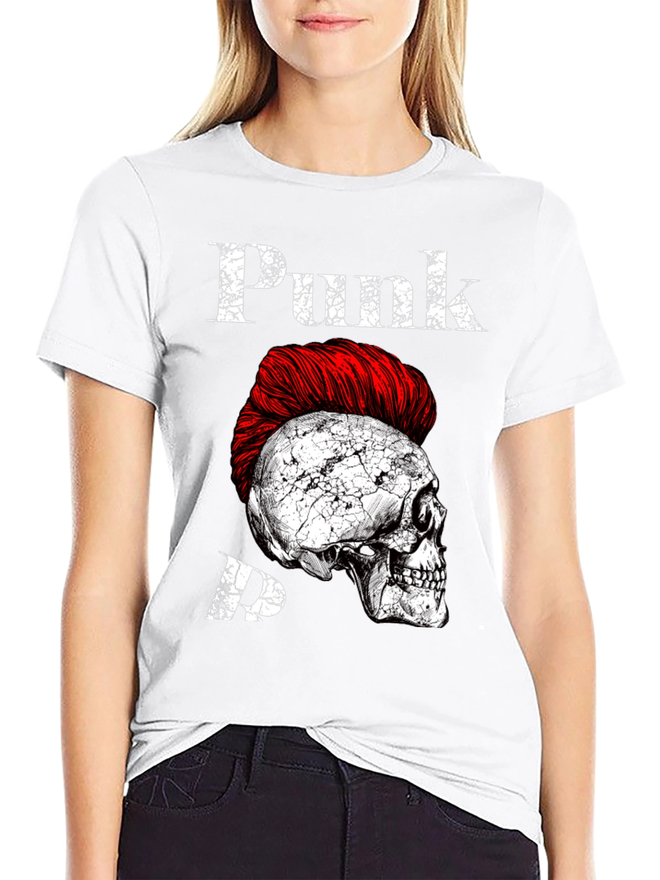 Punk Skull Graphic Tee - Edgy Style