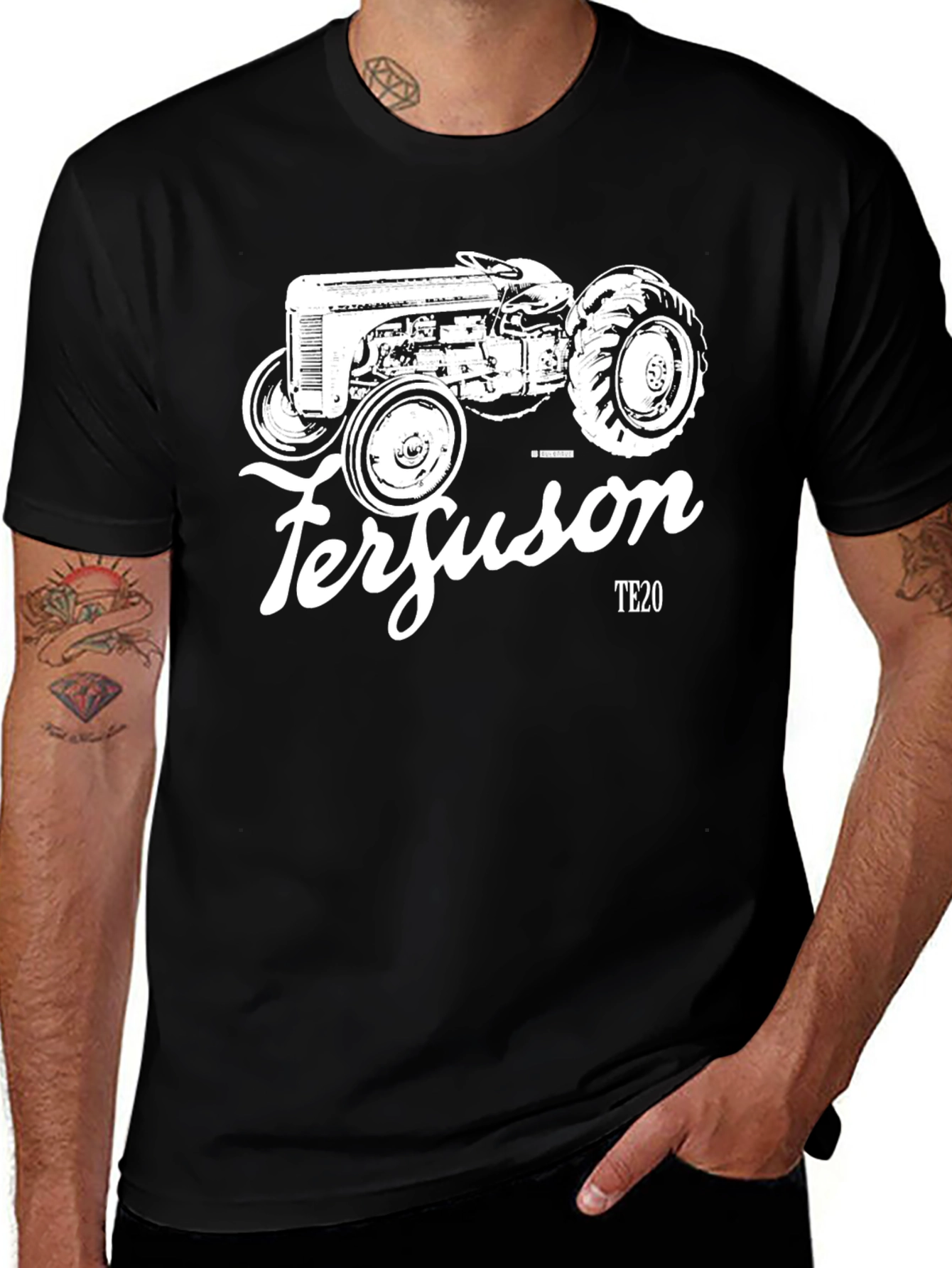 Ferguson TE20 Tractor Black T-Shirt