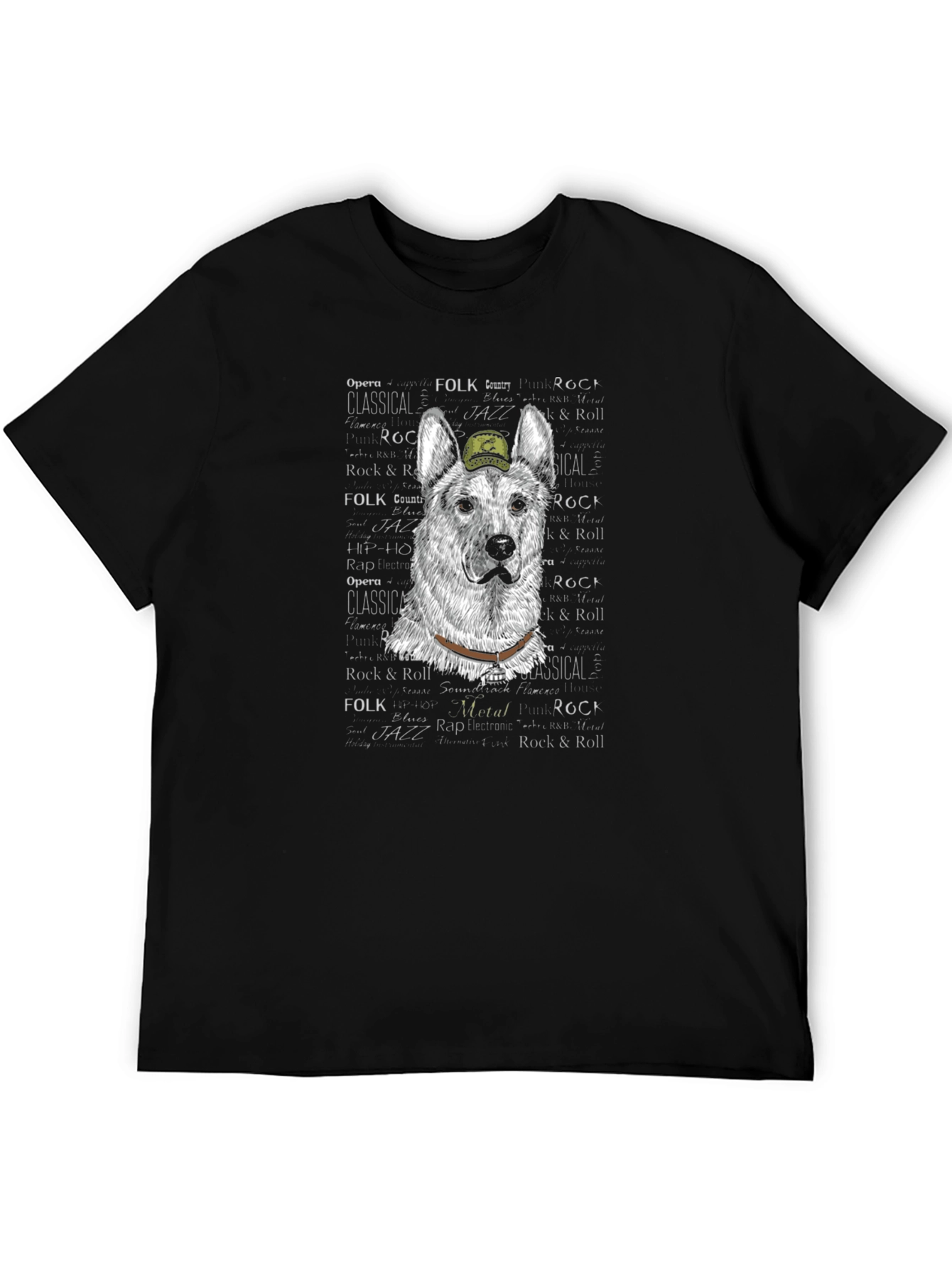 Cool Dog T-Shirt: German Shepherd with Hat