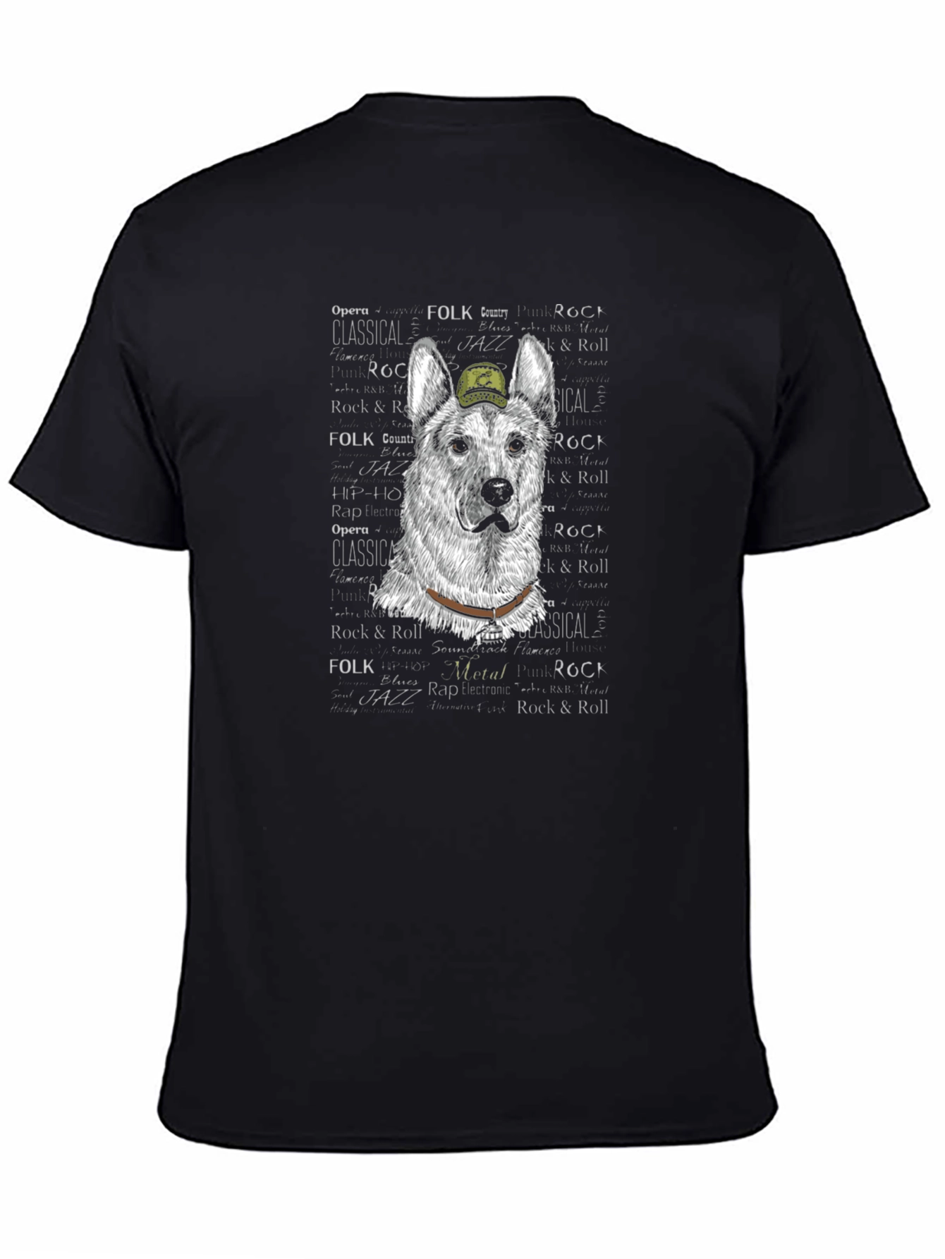 Cool Dog T-Shirt: German Shepherd with Hat