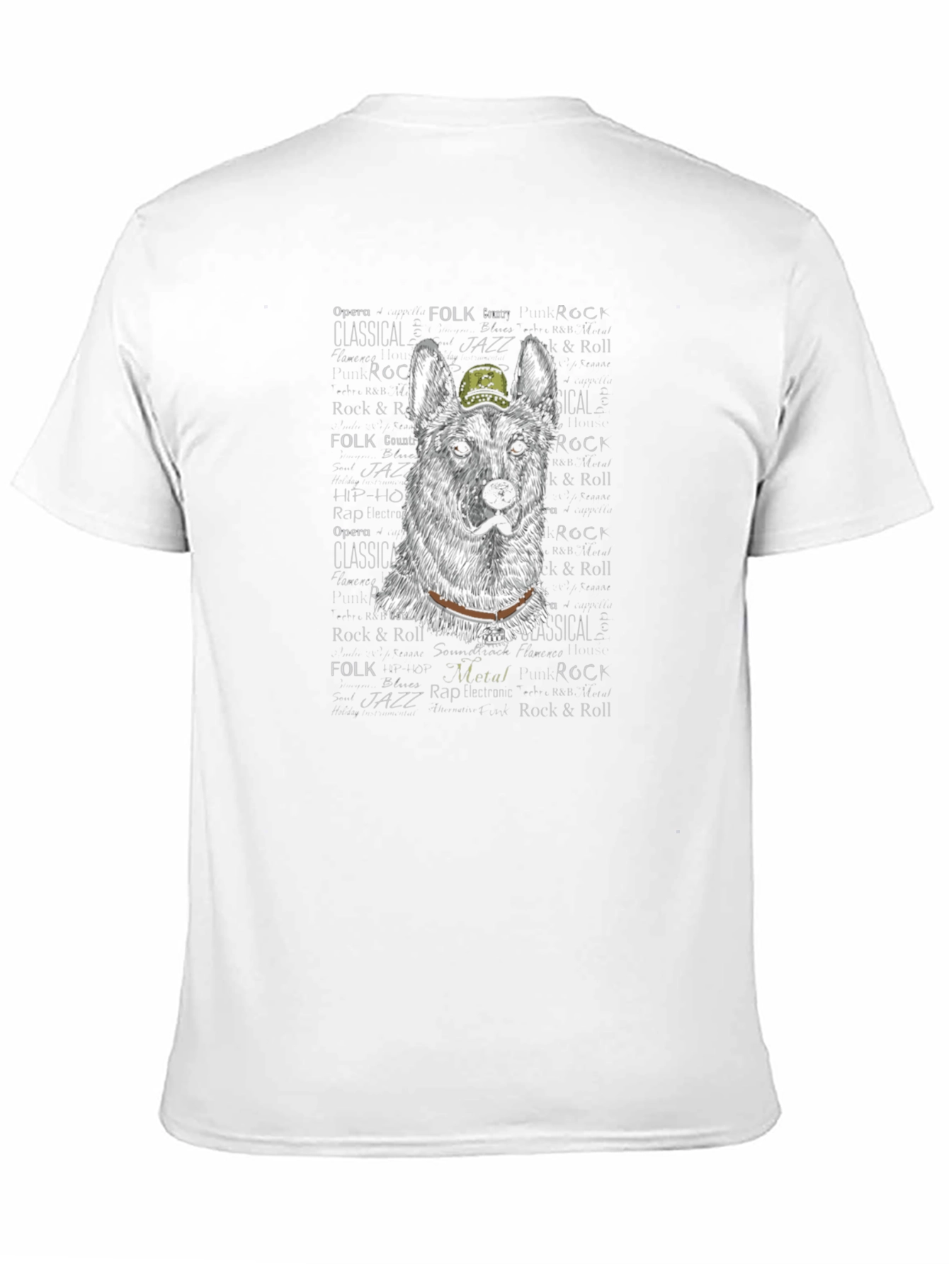Cool Dog T-Shirt: German Shepherd with Hat