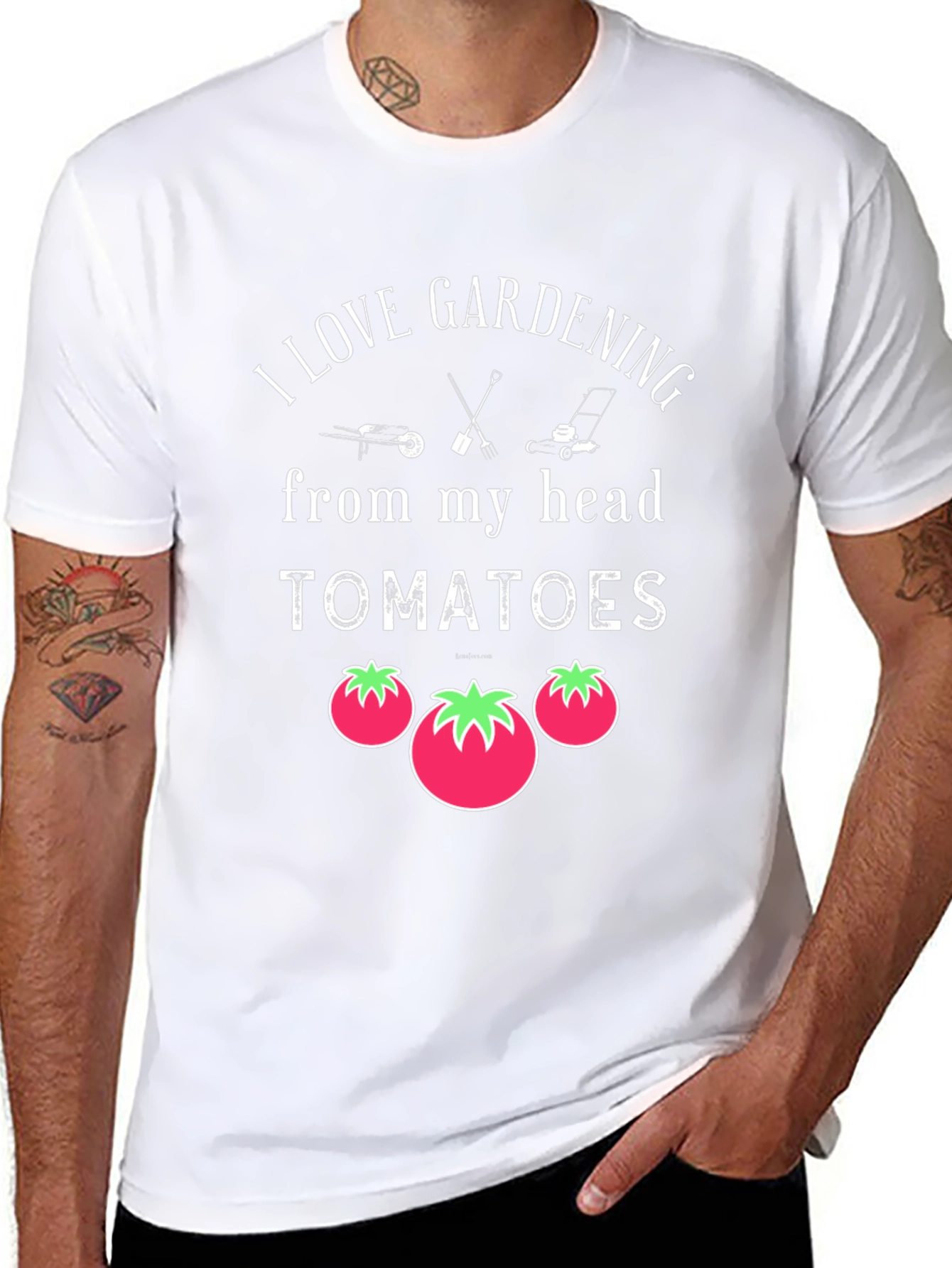 I Love Gardening Tomato Graphic T-Shirt