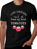 I Love Gardening Tomato Graphic T-Shirt