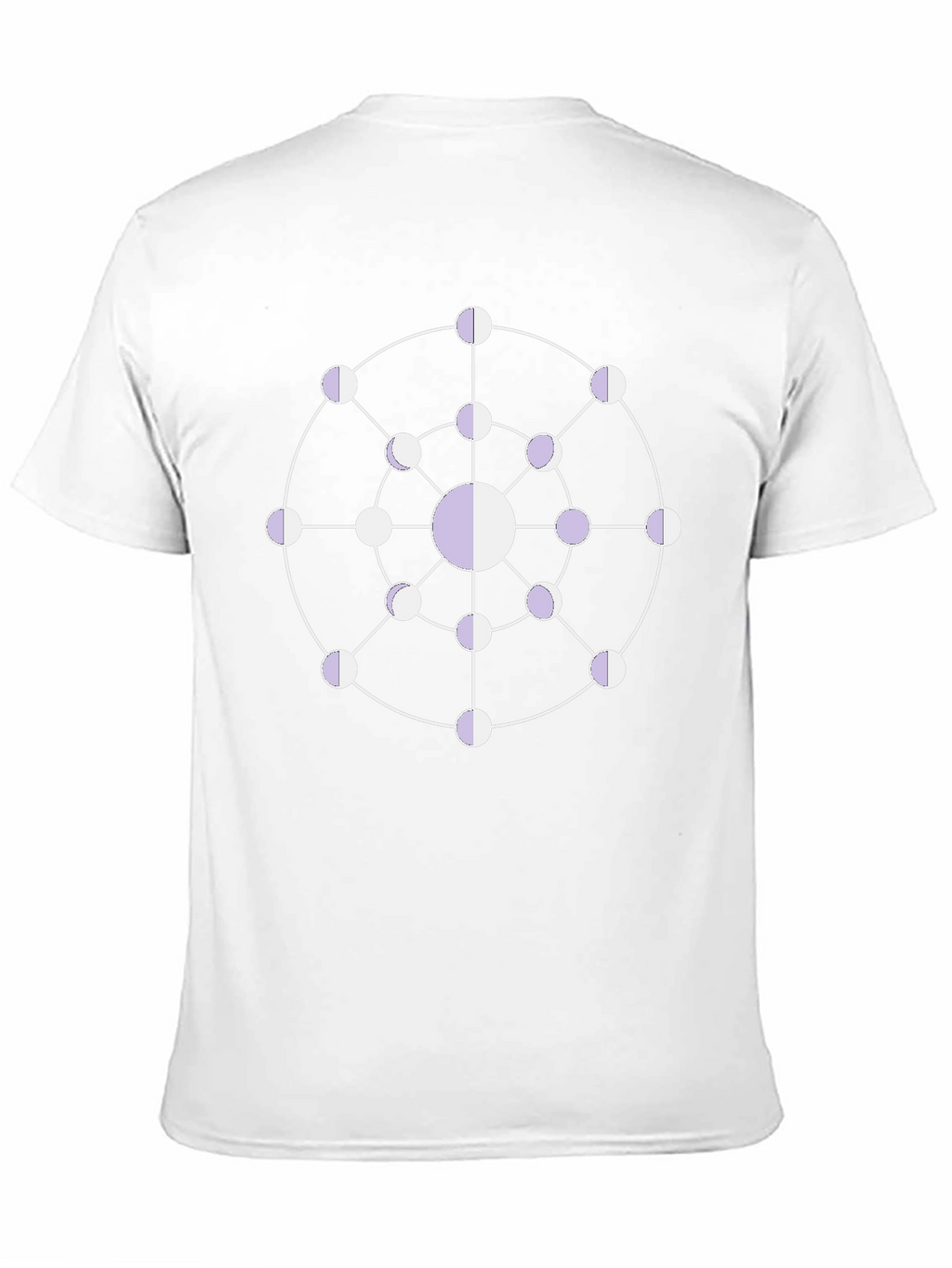 Geometric Moon Phase T-Shirt - Black