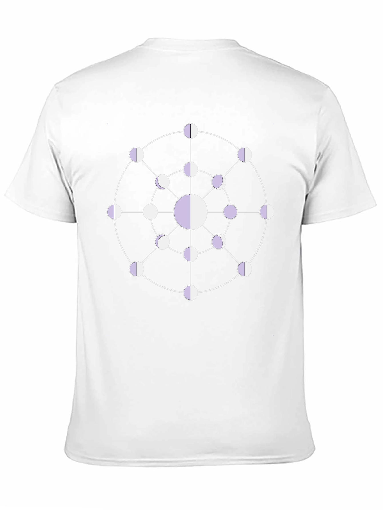 Geometric Moon Phase T-Shirt - Black