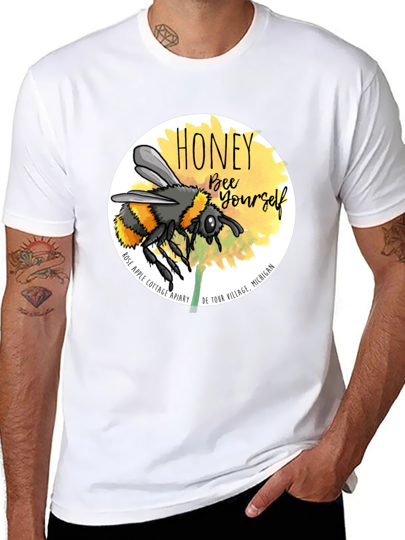 Honey Bee Yourself Graphic Tee - Black