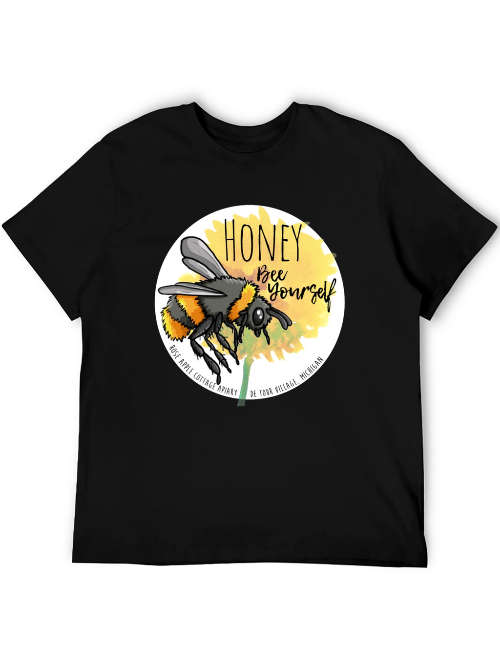 Honey Bee Yourself Graphic Tee - Black
