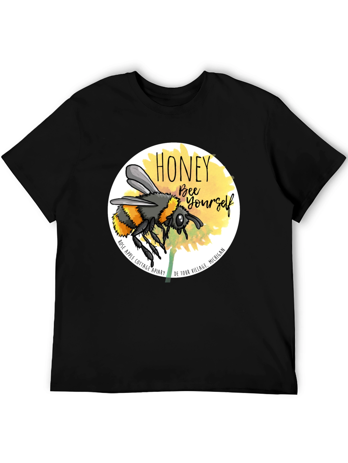 Honey Bee Yourself Graphic Tee - Black
