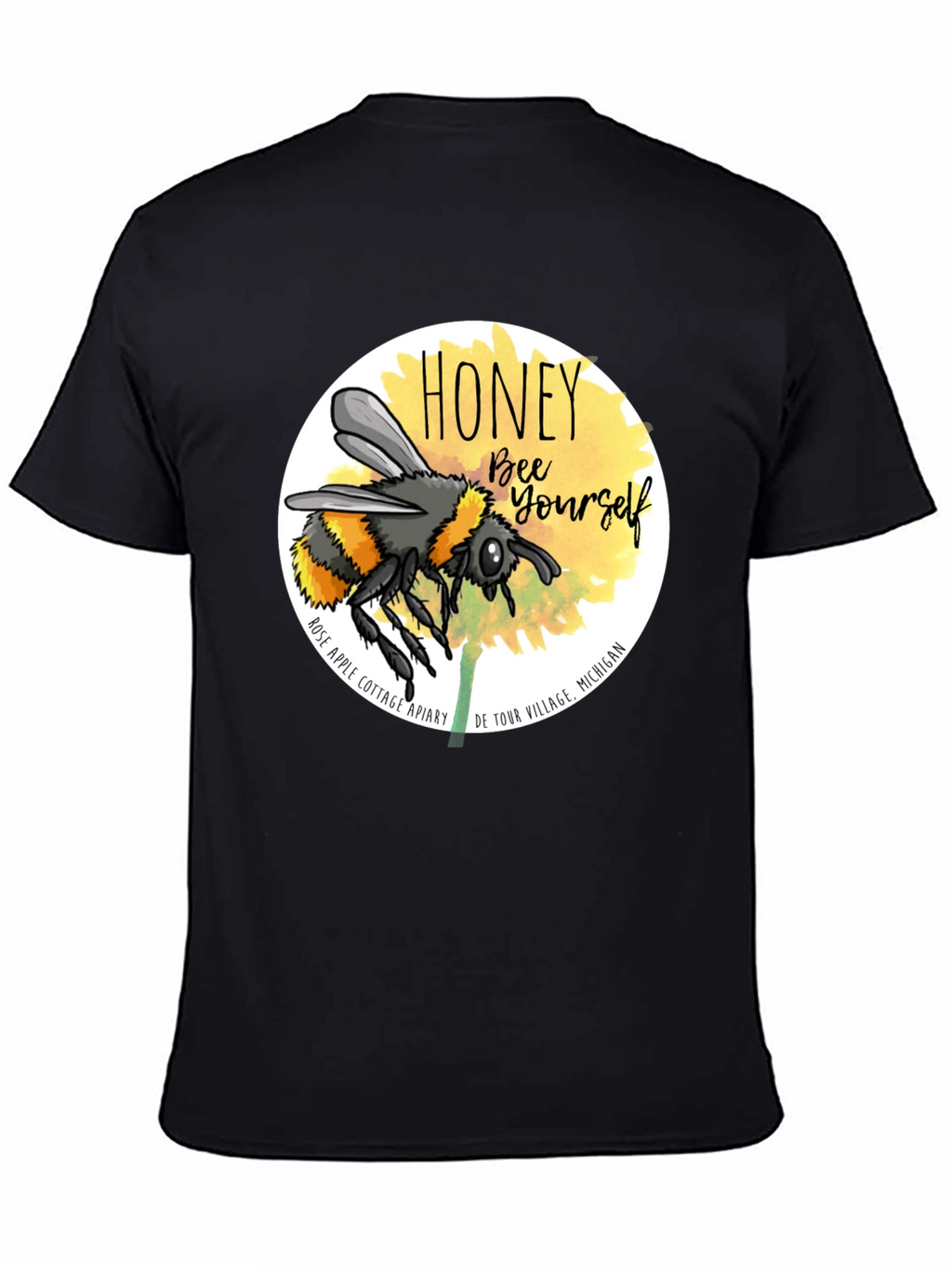 Honey Bee Yourself Graphic Tee - Black