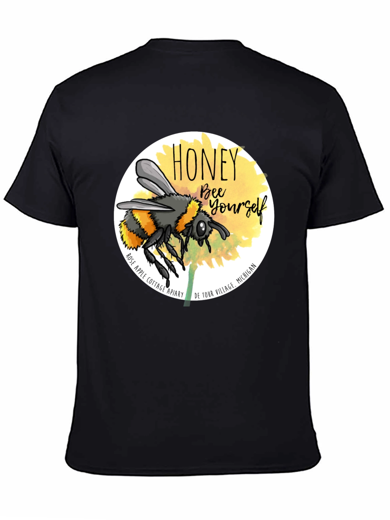 Honey Bee Yourself Graphic Tee - Black