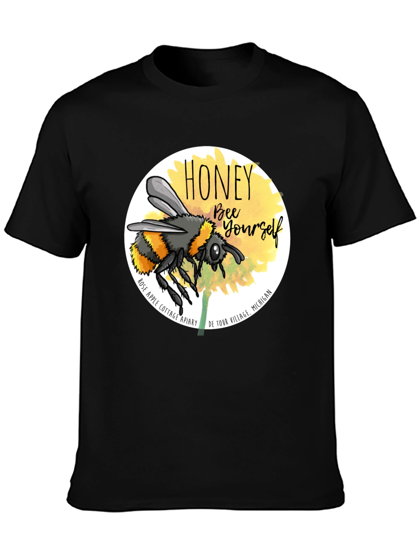 Honey Bee Yourself Graphic Tee - Black