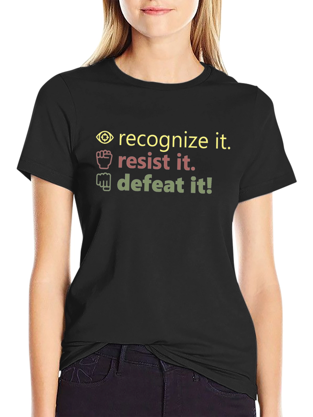 Recognize Resist Defeat - Graphic T-Shirt