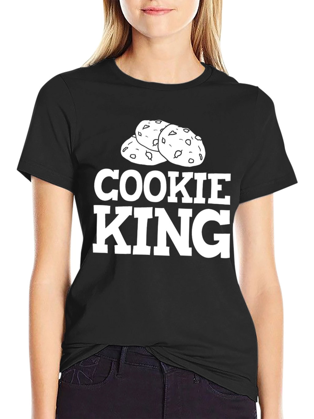 Cookie King Black T-Shirt | Funny Foodie Tee