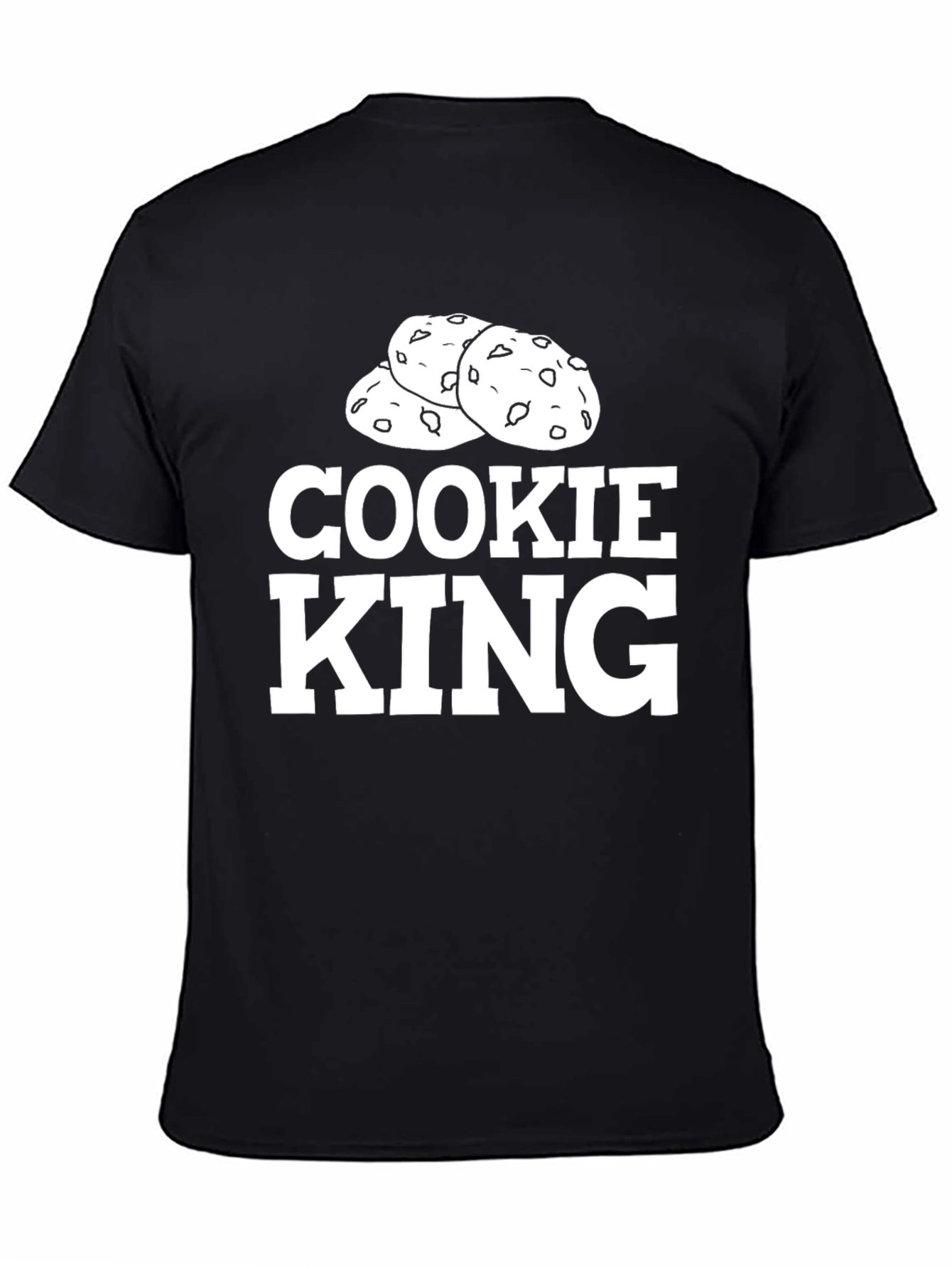 Cookie King Black T-Shirt | Funny Foodie Tee