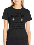 Funny Coach T-Shirt: Riding a Bike on Fire