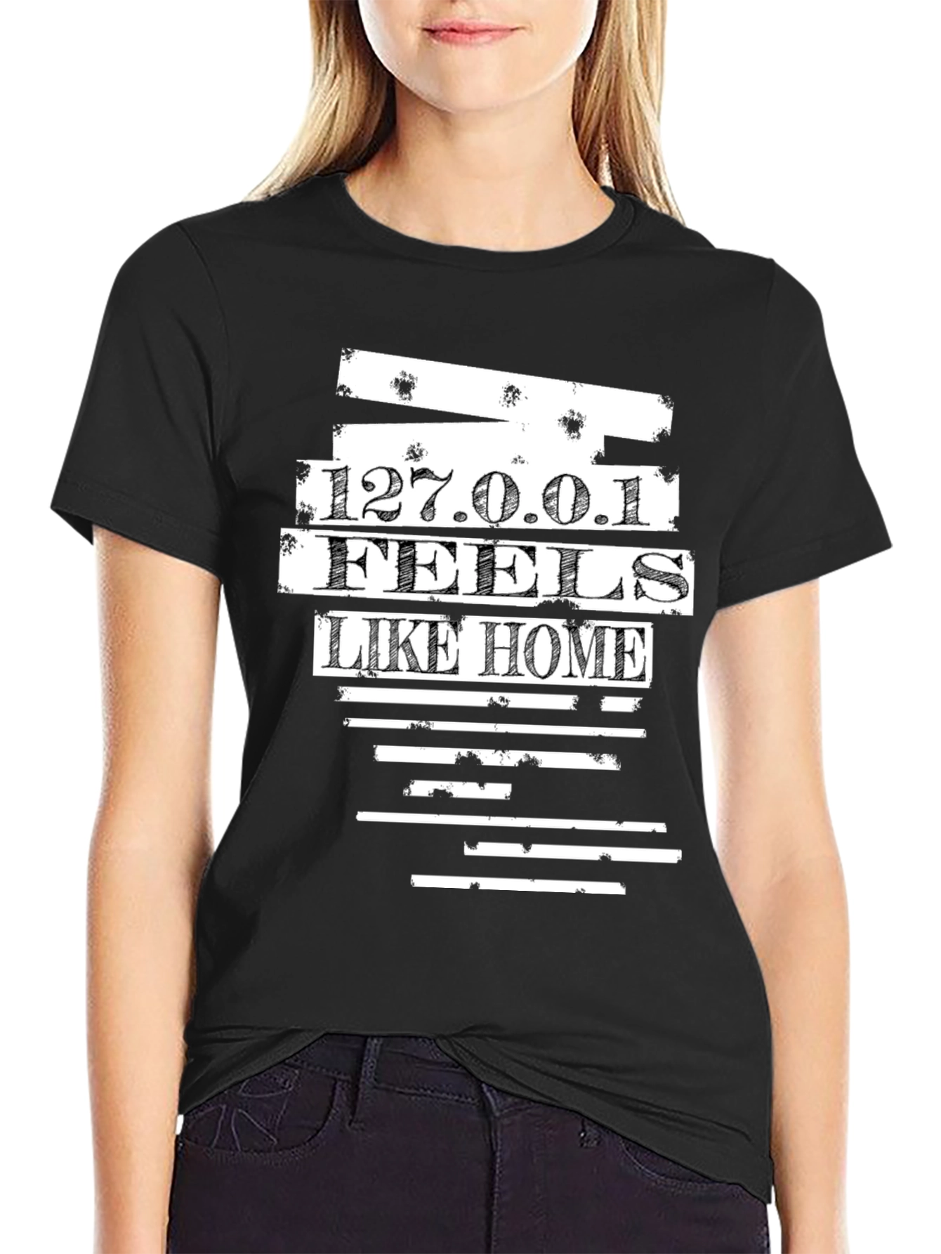 127.0.0.1 Feels Like Home Black Tee