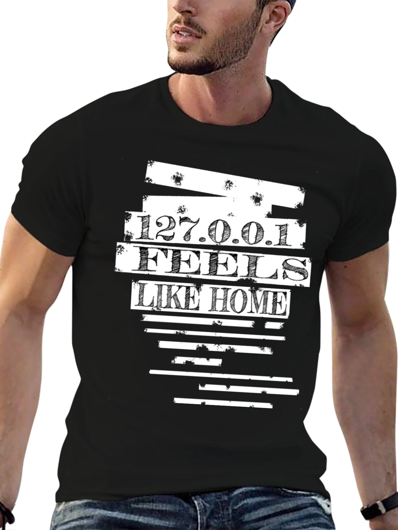 127.0.0.1 Feels Like Home Black Tee