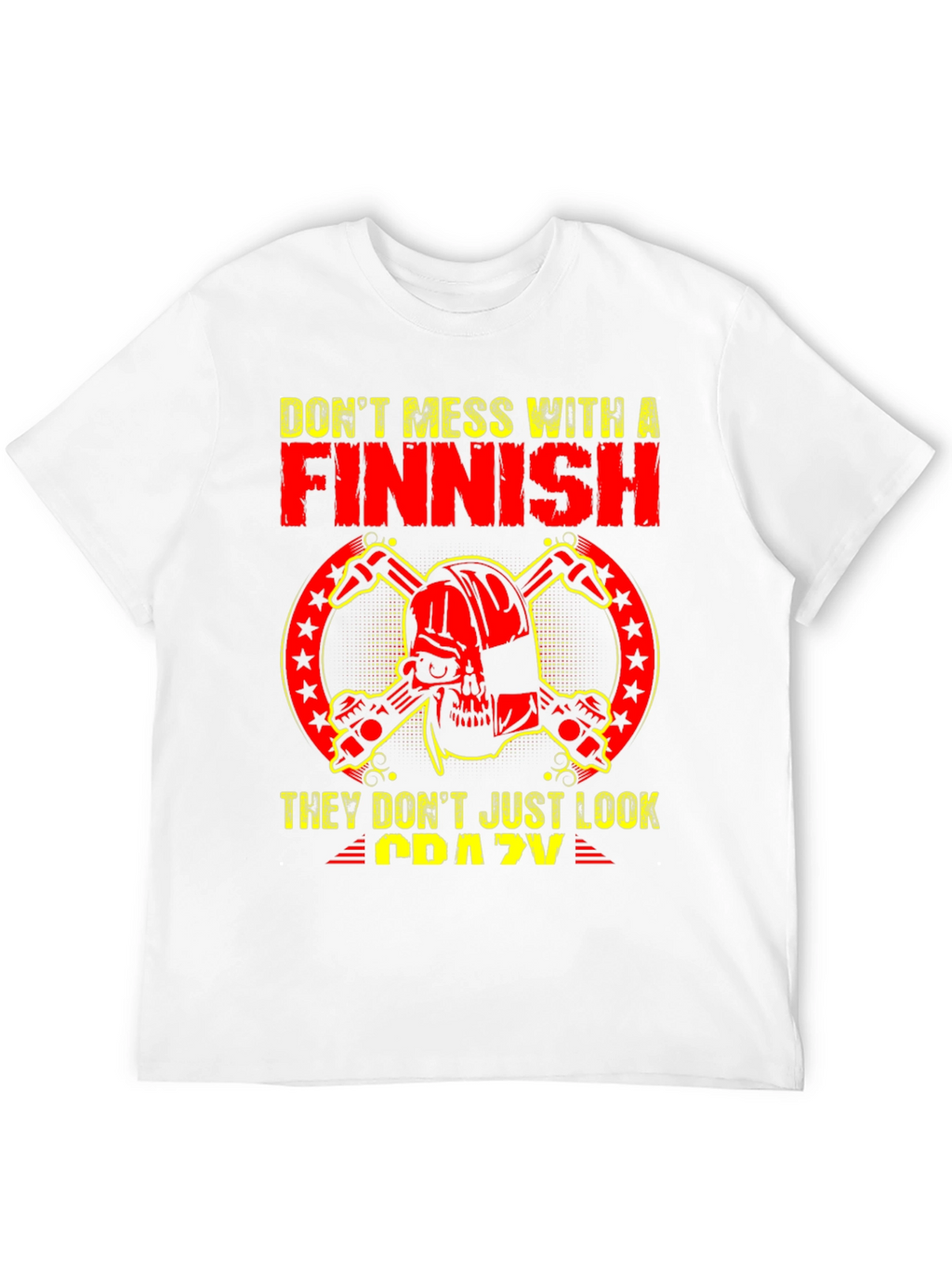Finnish Crazy Graphic Tee - Black