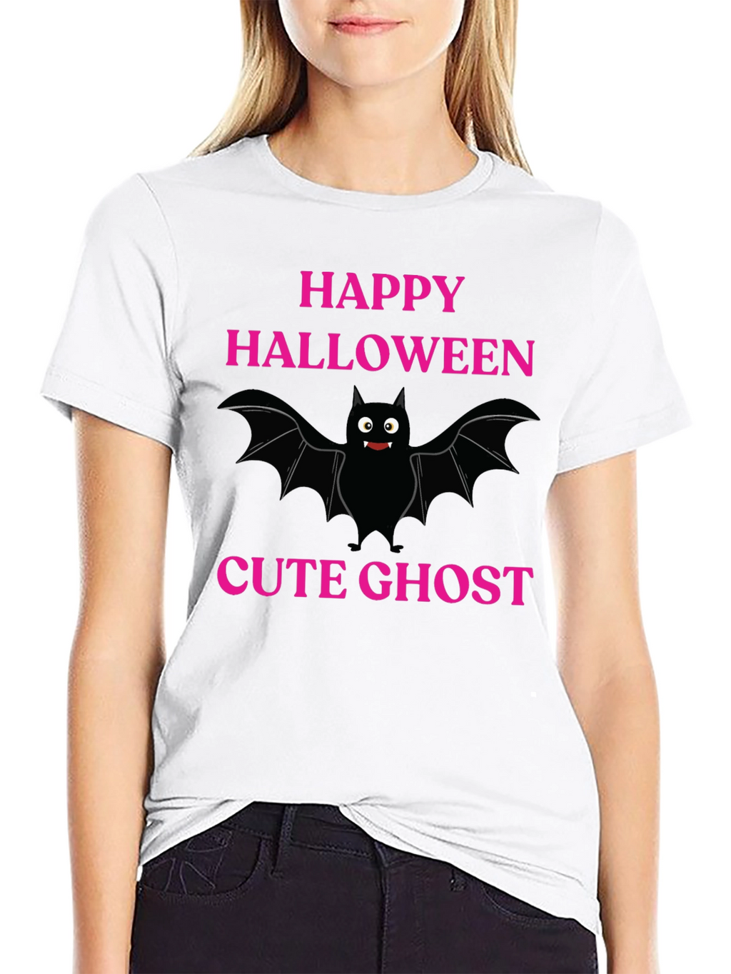 Happy Halloween Cute Ghost Graphic T-Shirt
