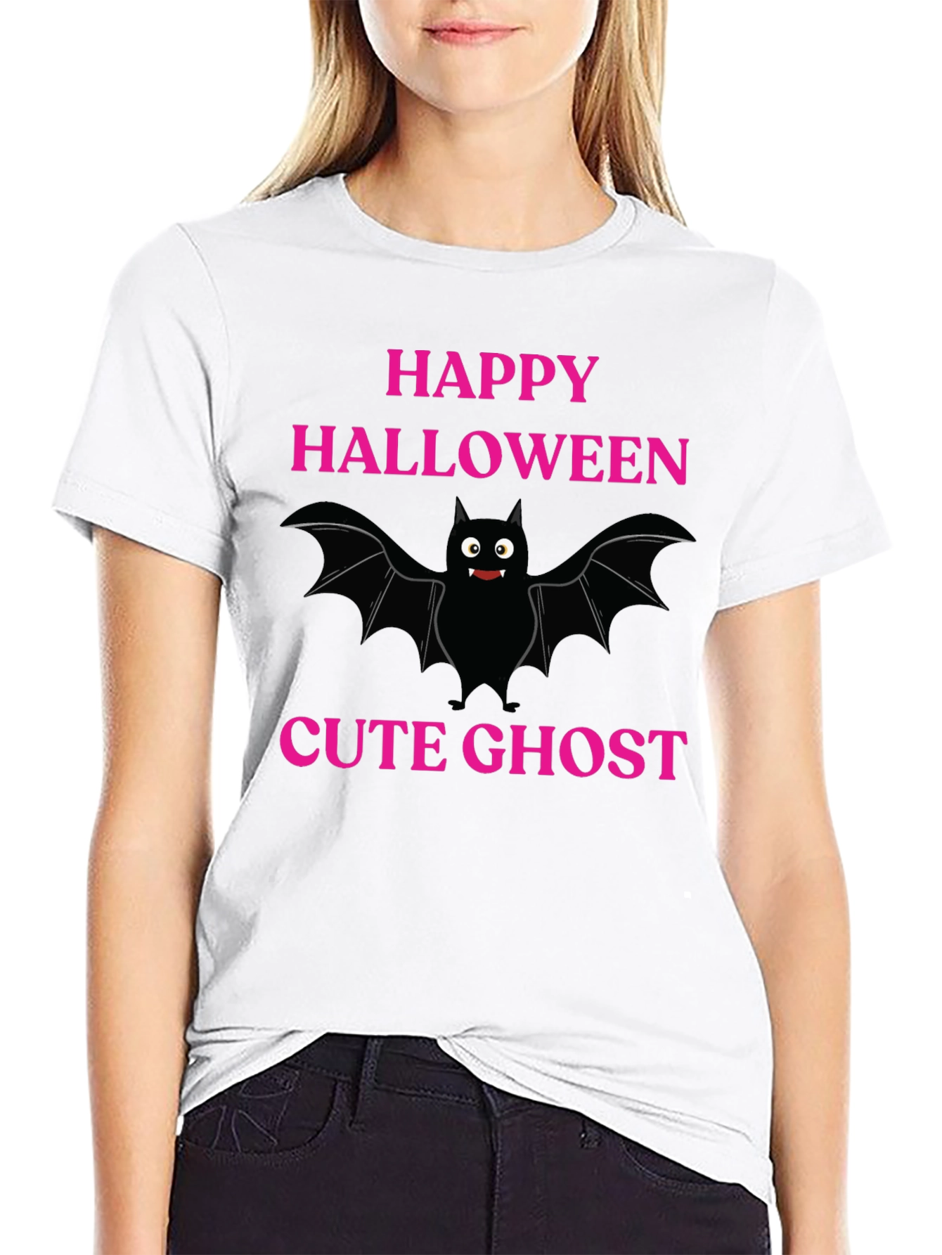 Happy Halloween Cute Ghost Graphic T-Shirt