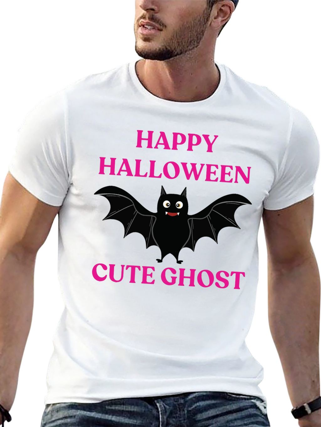 Happy Halloween Cute Ghost Graphic T-Shirt