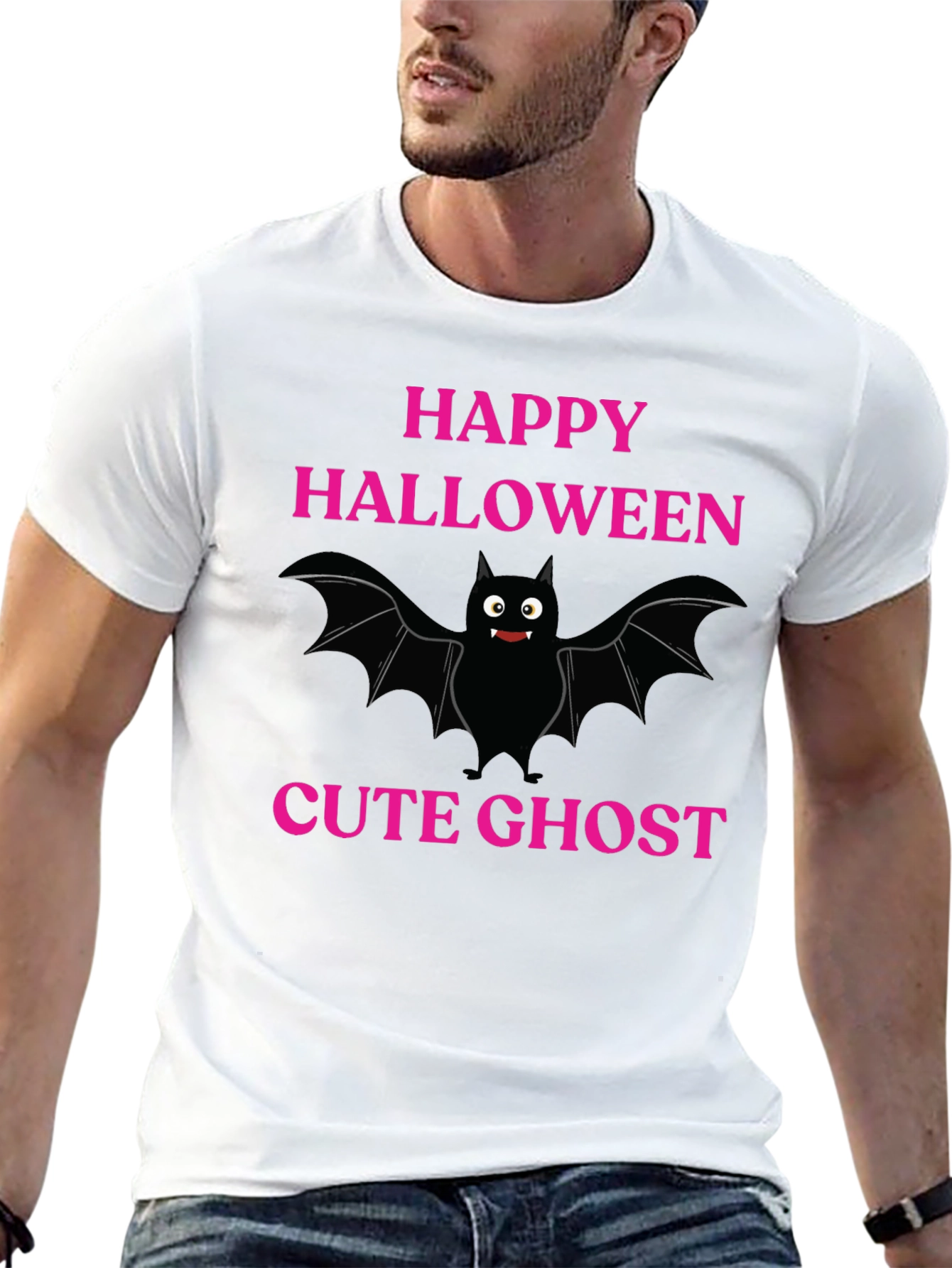 Happy Halloween Cute Ghost Graphic T-Shirt