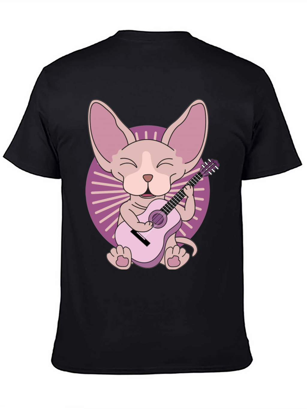 Sphynx Cat Guitar T-Shirt - Unique Graphic Tee