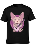 Sphynx Cat Guitar T-Shirt - Unique Graphic Tee