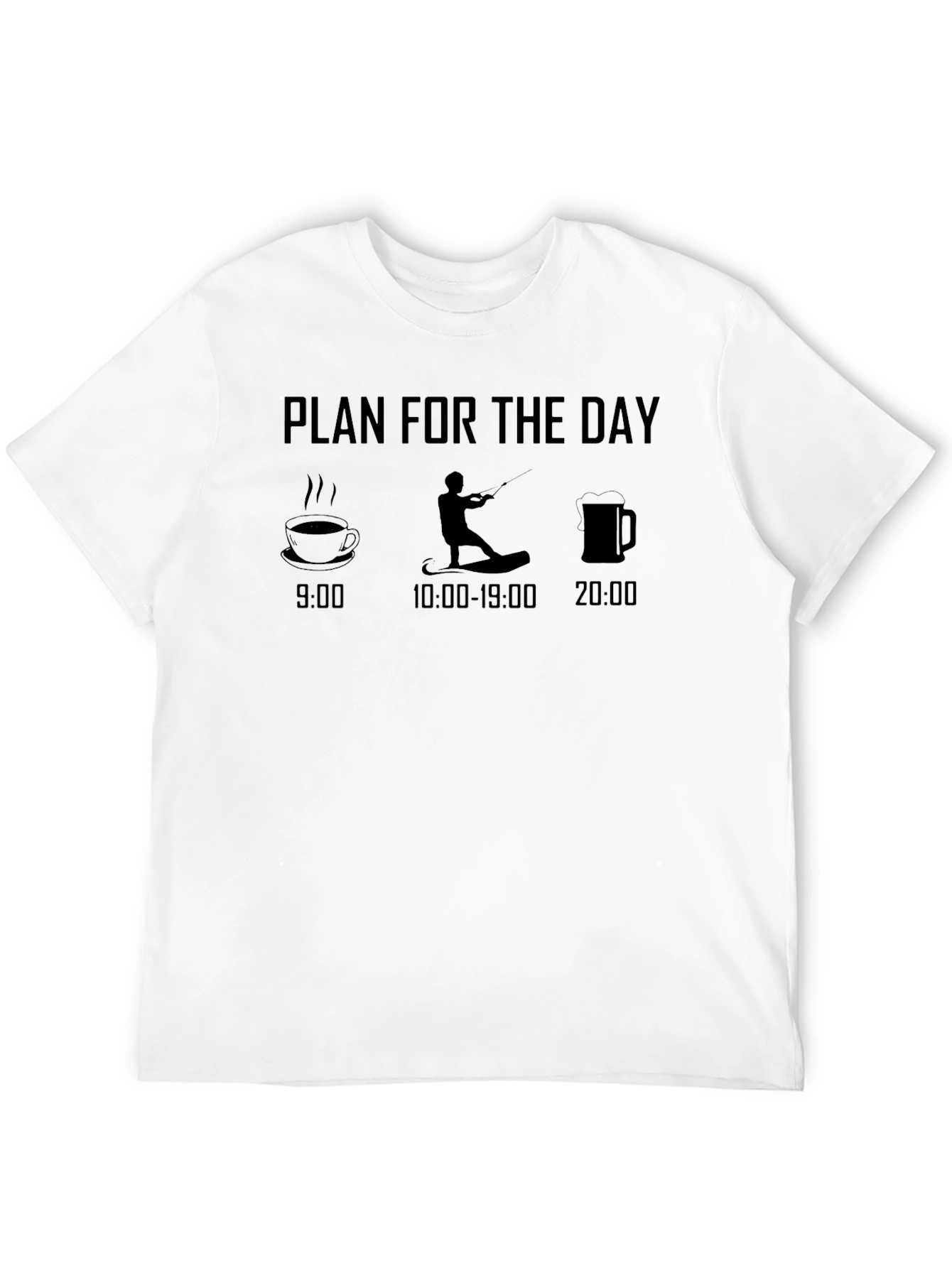 Plan for the Day Tee: Coffee Wakeboard Beer