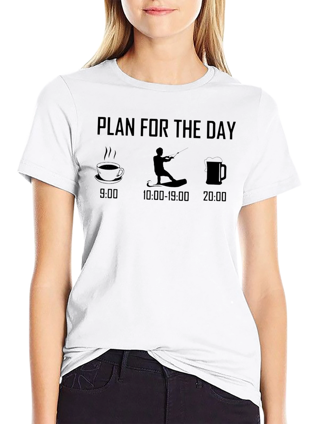 Plan for the Day Tee: Coffee Wakeboard Beer