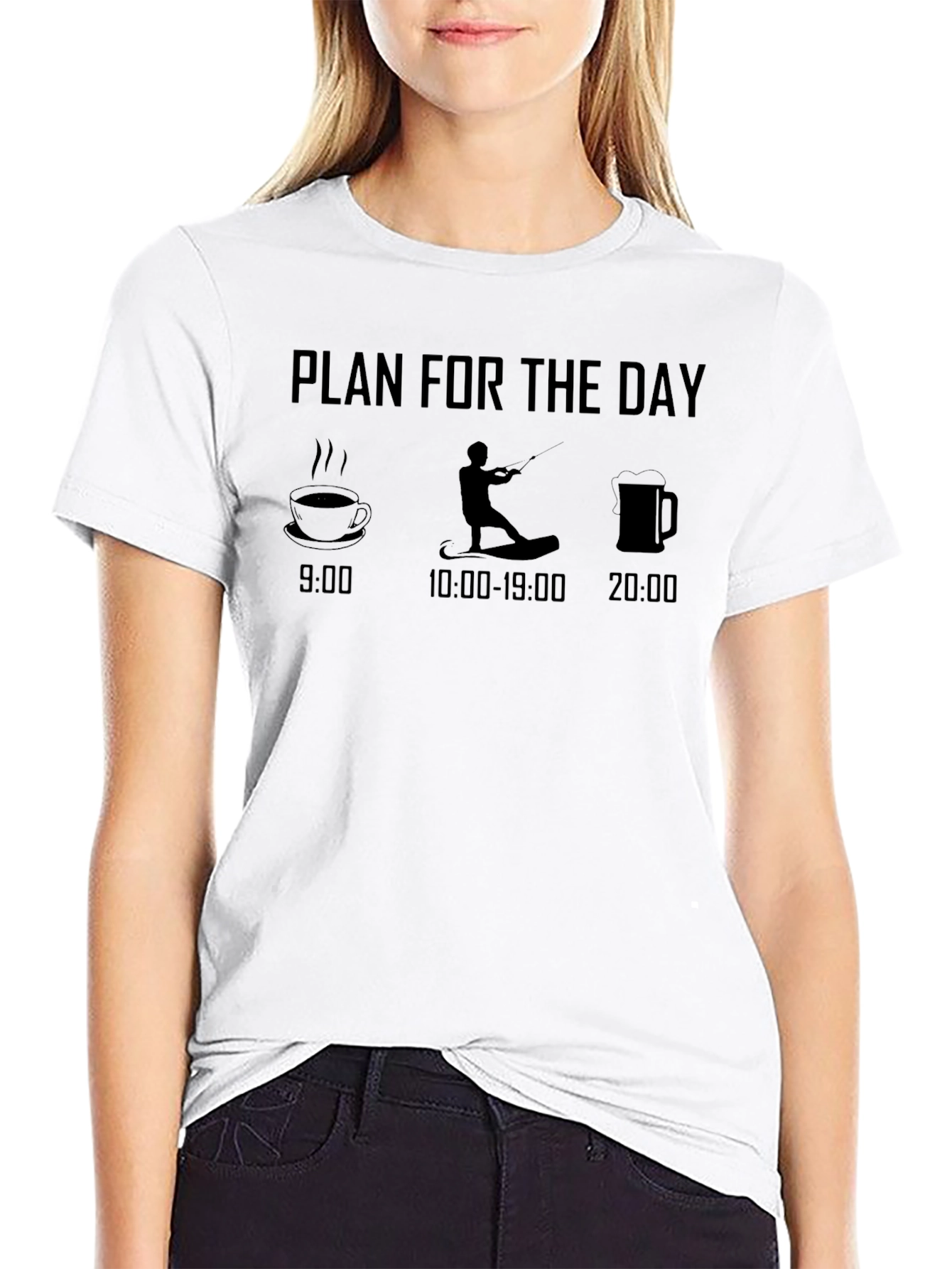 Plan for the Day Tee: Coffee Wakeboard Beer