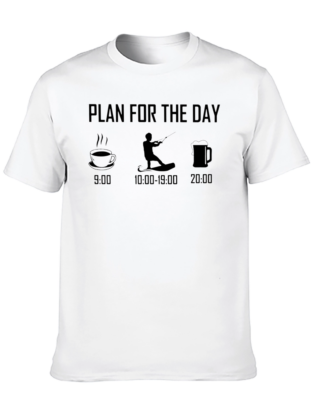Plan for the Day Tee: Coffee Wakeboard Beer