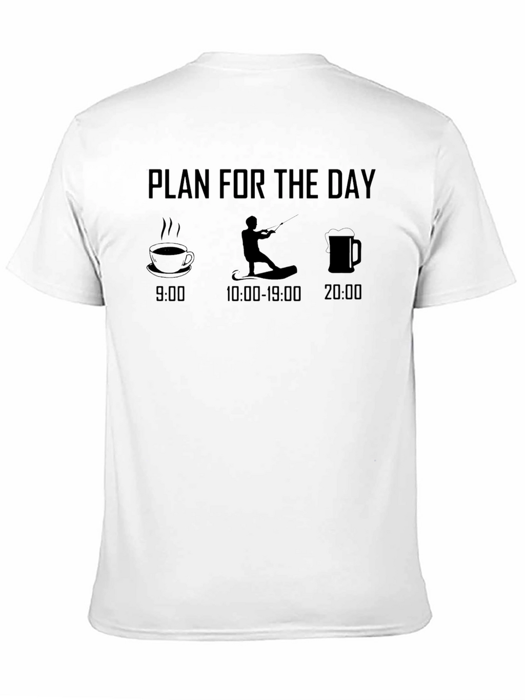 Plan for the Day Tee: Coffee Wakeboard Beer