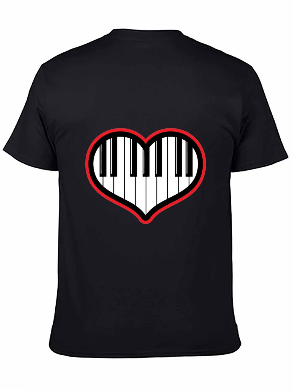 Piano Heartbeat T-Shirt - Music Lover Tee