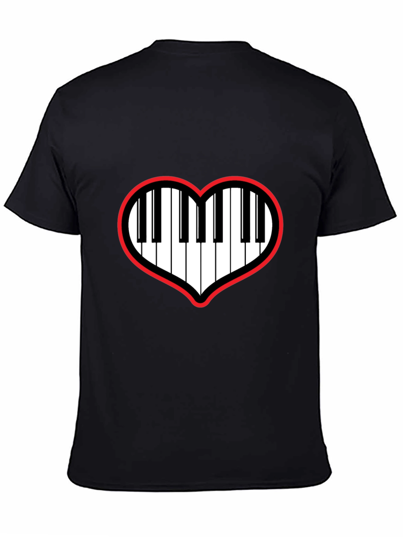 Piano Heartbeat T-Shirt - Music Lover Tee