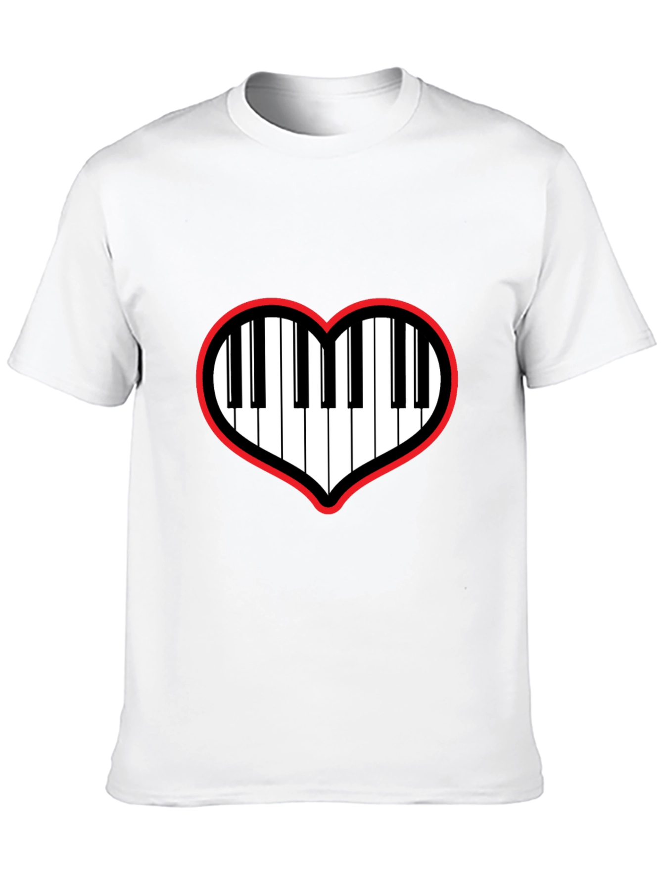 Piano Heartbeat T-Shirt - Music Lover Tee