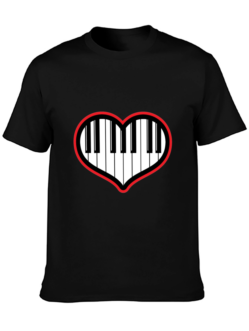 Piano Heartbeat T-Shirt - Music Lover Tee
