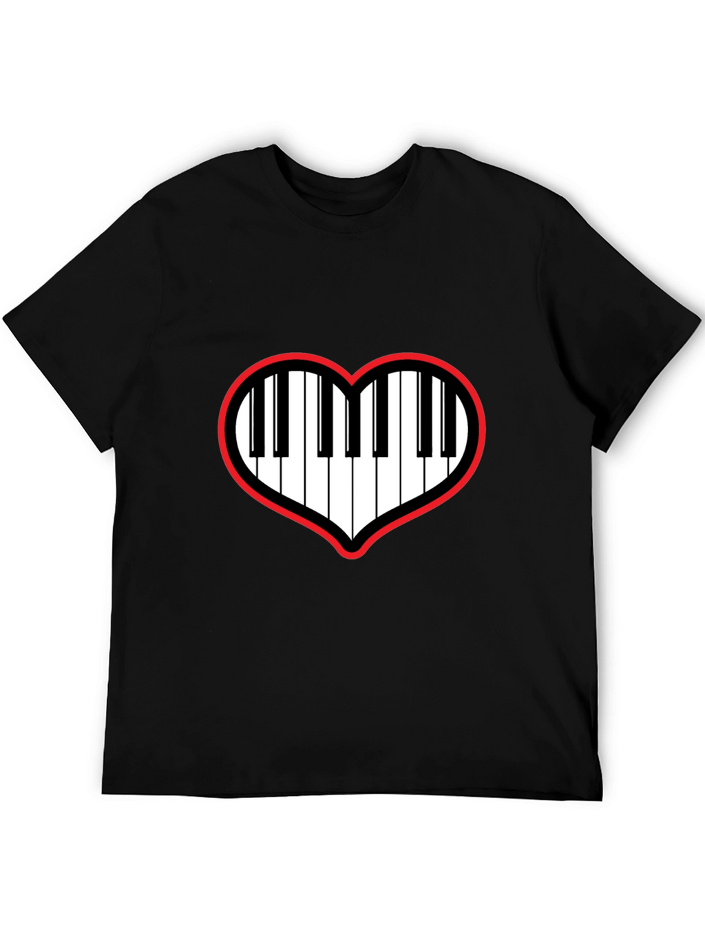 Piano Heartbeat T-Shirt - Music Lover Tee