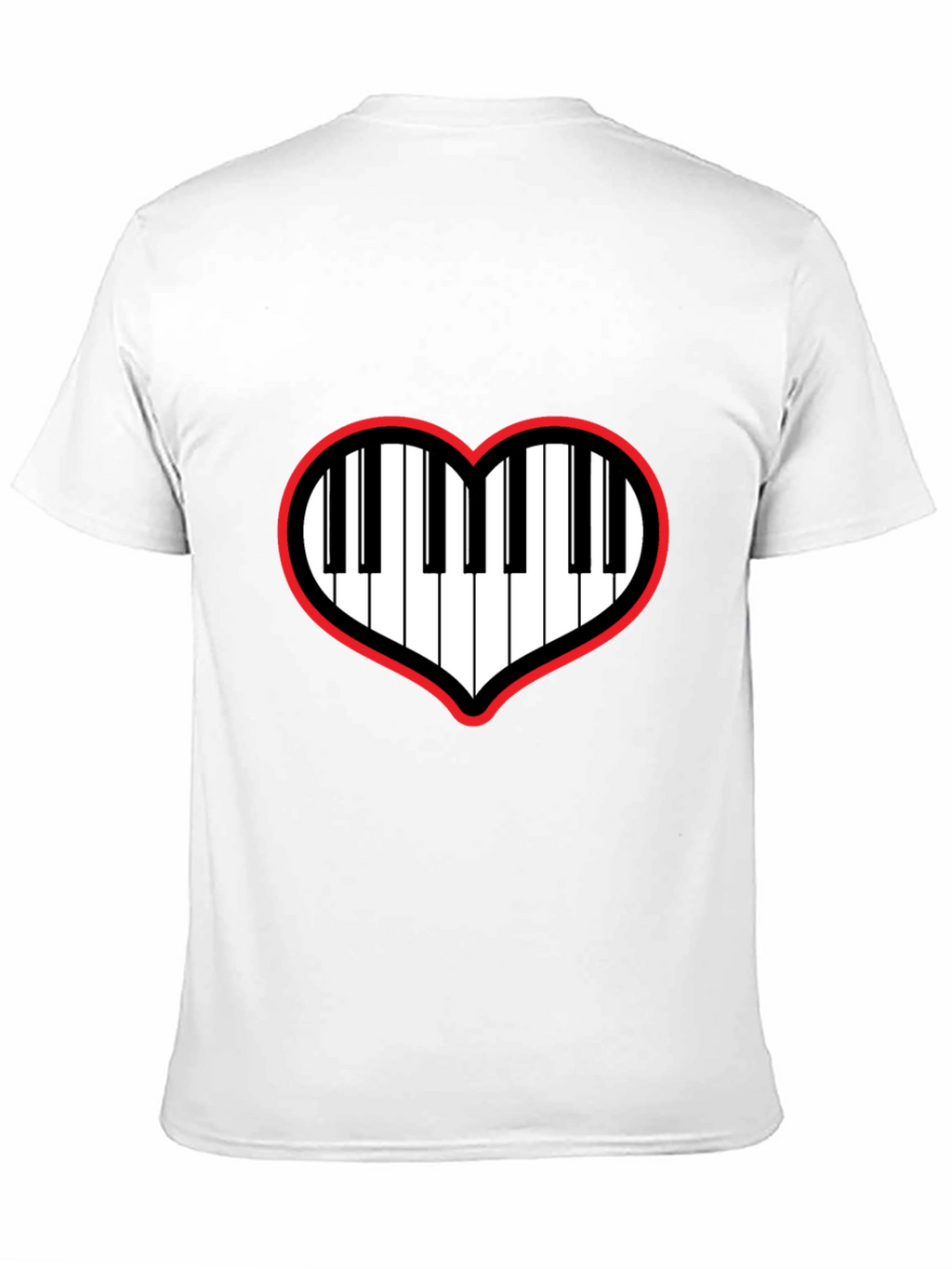 Piano Heartbeat T-Shirt - Music Lover Tee