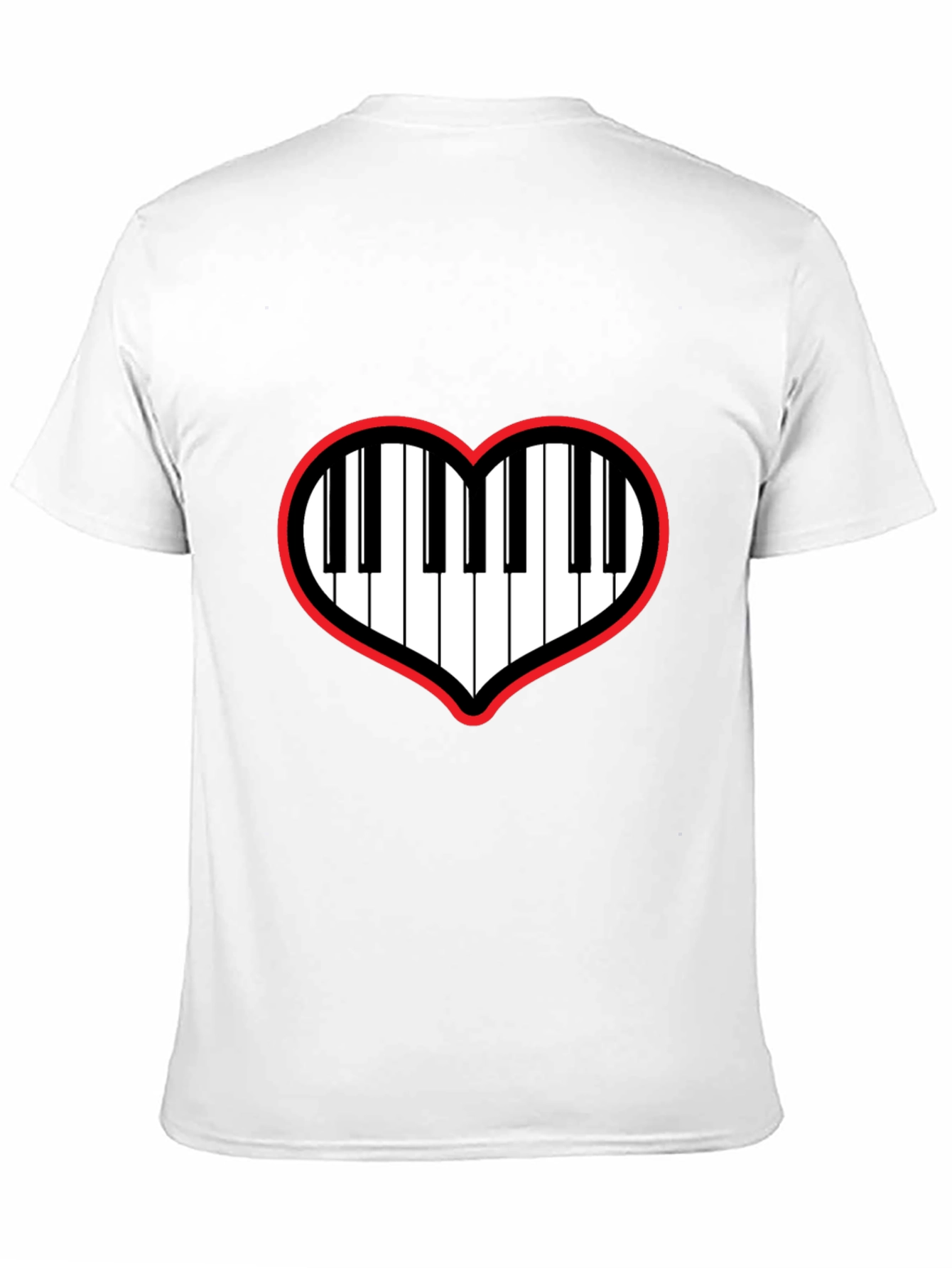 Piano Heartbeat T-Shirt - Music Lover Tee