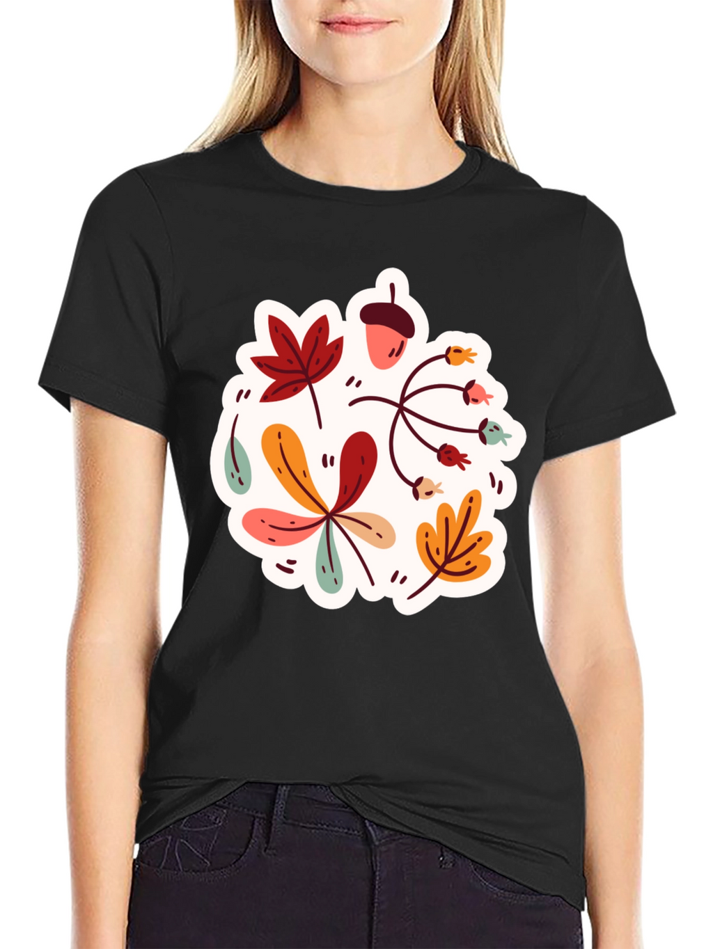 Autumn Leaves Graphic T-Shirt - Stylish Fall Design