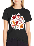 Autumn Leaves Graphic T-Shirt - Stylish Fall Design