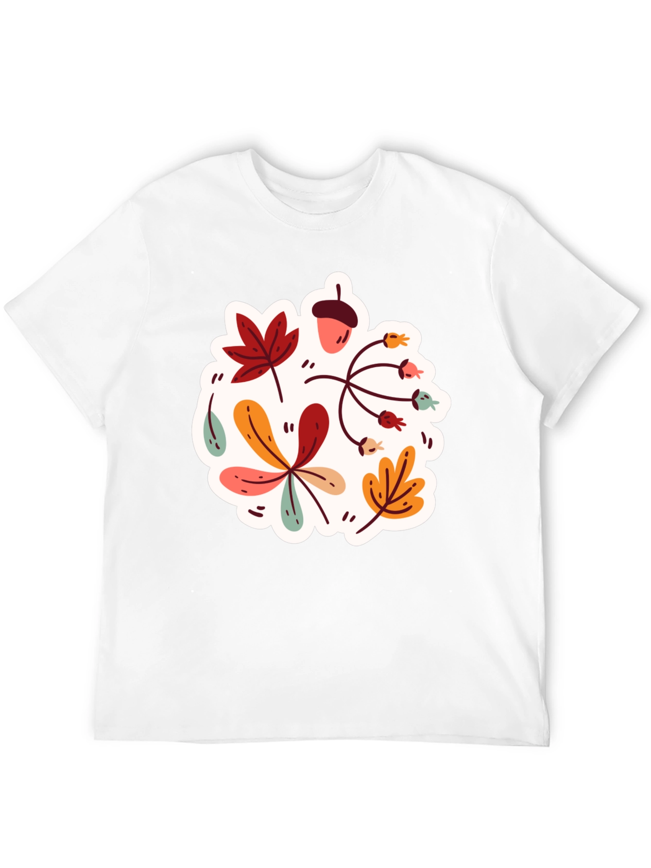 Autumn Leaves Graphic T-Shirt - Stylish Fall Design