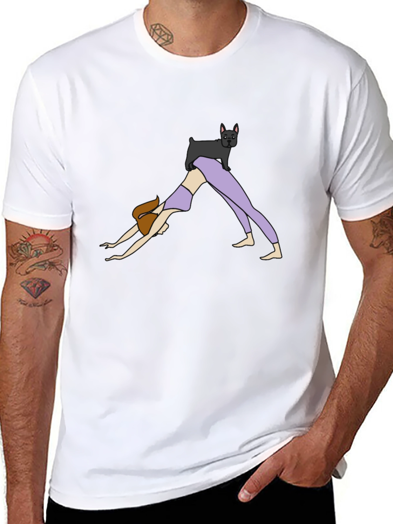 Yoga Dog T-Shirt - Downward Dog Pose Tee