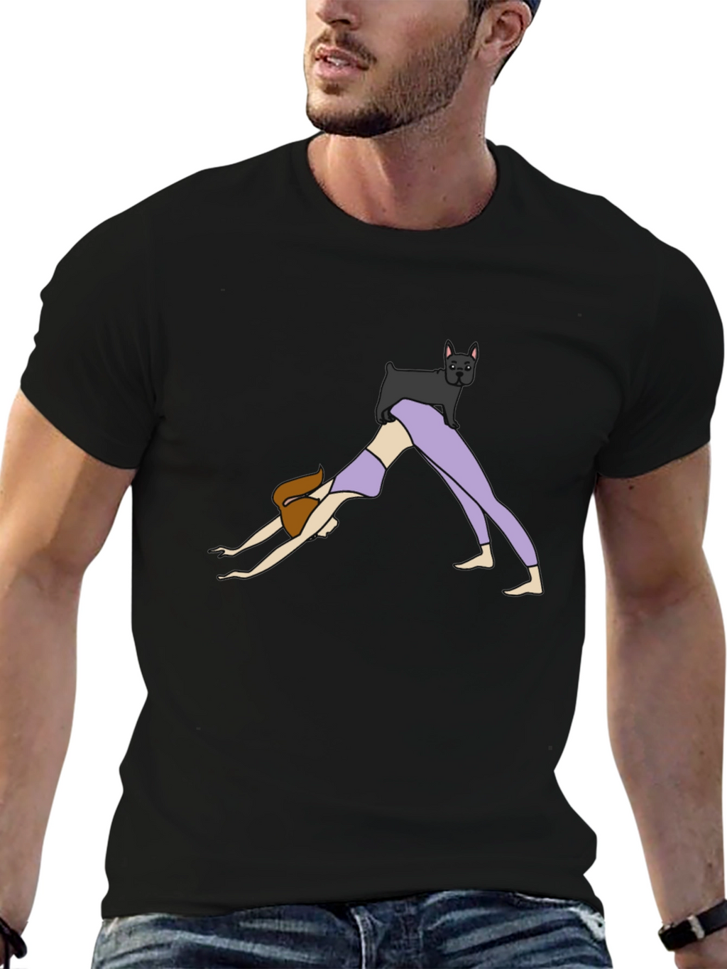 Yoga Dog T-Shirt - Downward Dog Pose Tee