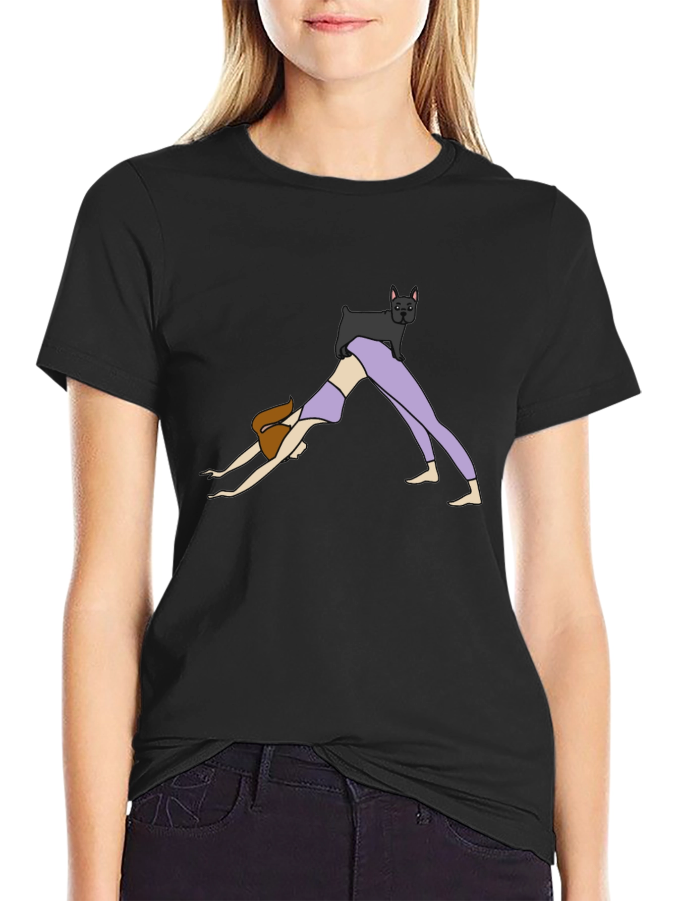 Yoga Dog T-Shirt - Downward Dog Pose Tee